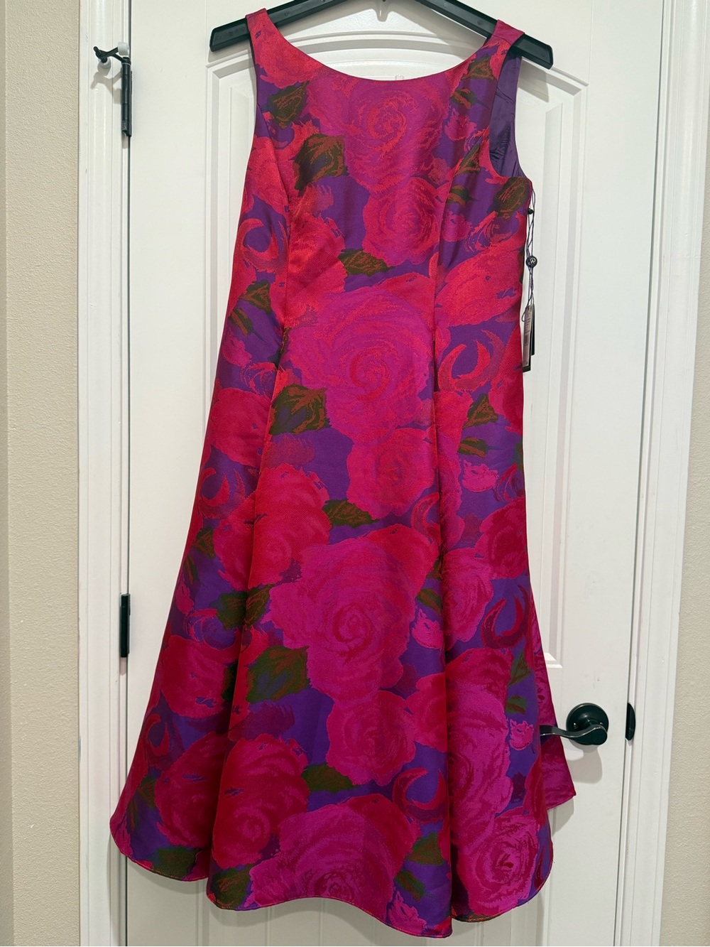 NWT Adrianna Papell Floral Printed Pleated A-line Dress